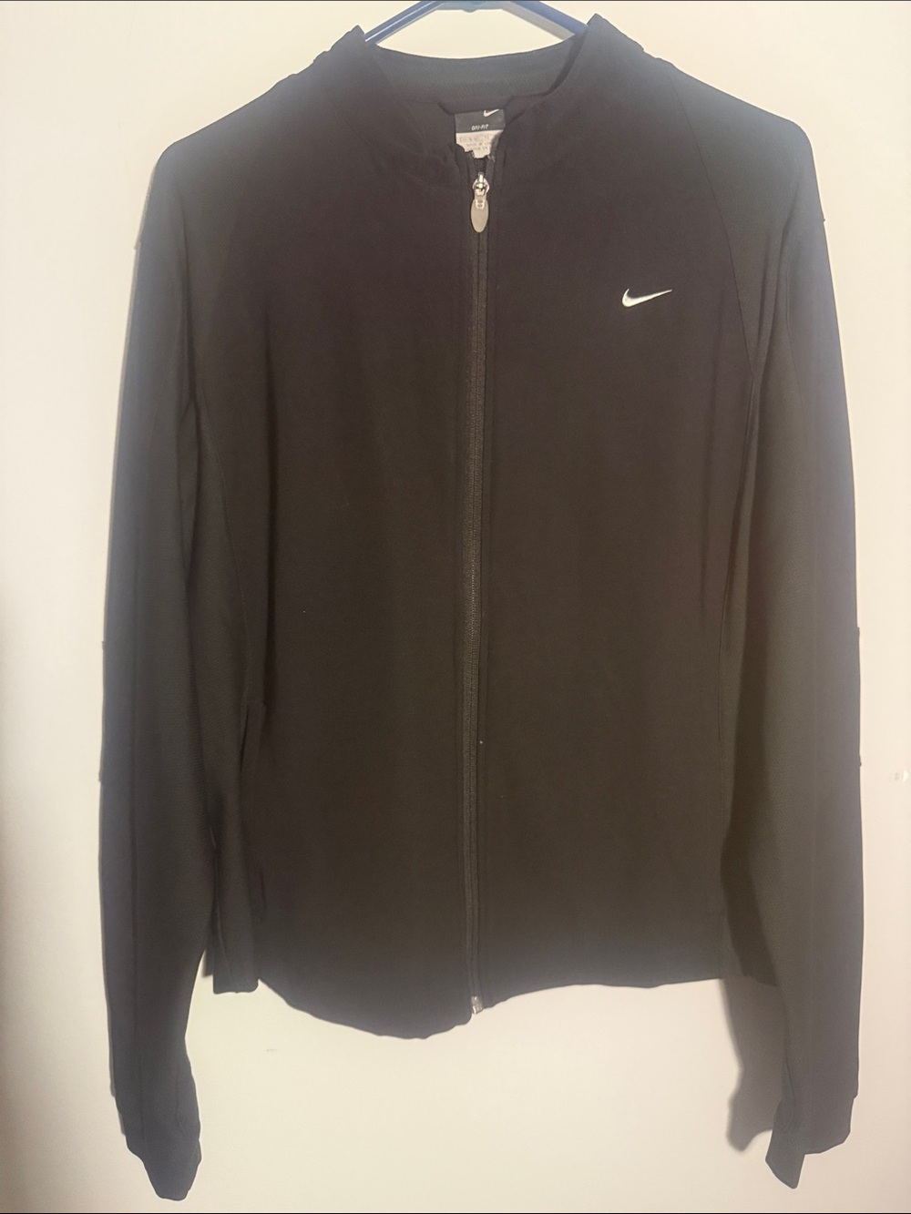 Nike Black Full-Zip Jacket with White Swoosh